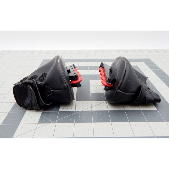 Teddy Mountain Accessories Black Roller Skates In-Line Shoes Red Wheels - Picture 6 of 11